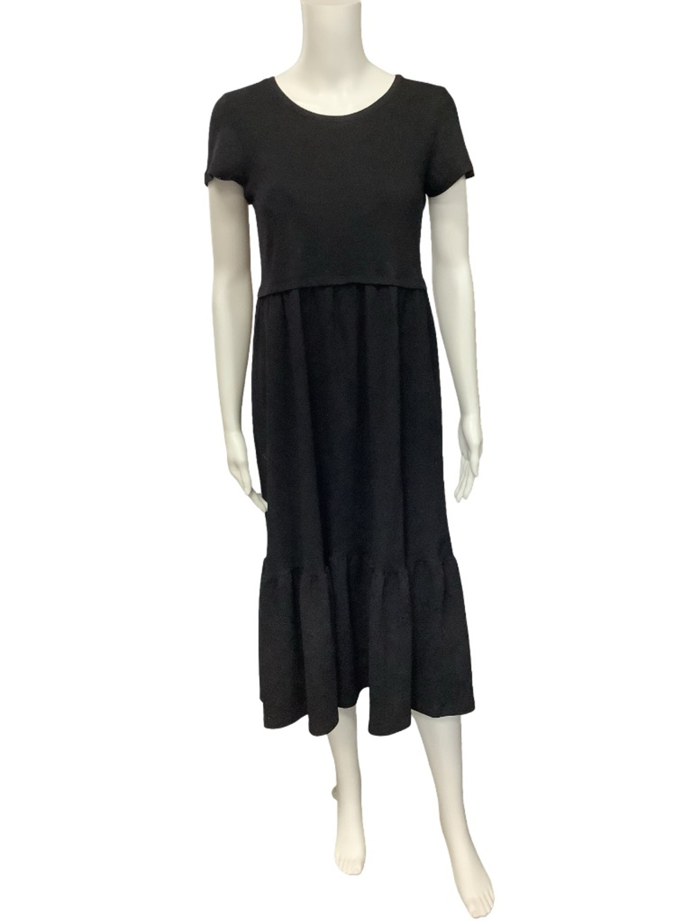 Anthropologie Crew Neck Long Dress Size: S